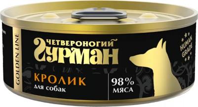 Влажный корм для собак Golden line Кролик натуральный 0,34 кг – фото 3