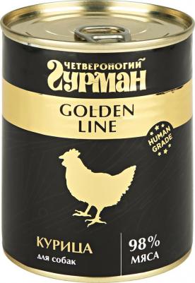 Влажный корм для собак Golden line Курица натуральная 0,34 кг – фото 4