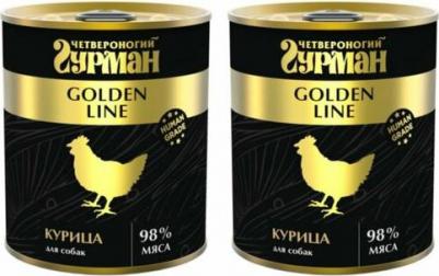 Влажный корм для собак Golden line Курица натуральная 0,34 кг – фото 5