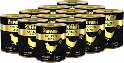 Влажный корм для собак Golden line Курица натуральная 0,34 кг – фото 8