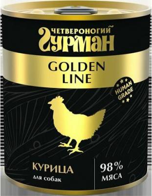Влажный корм для собак Golden line Курица натуральная 0,34 кг – фото 9