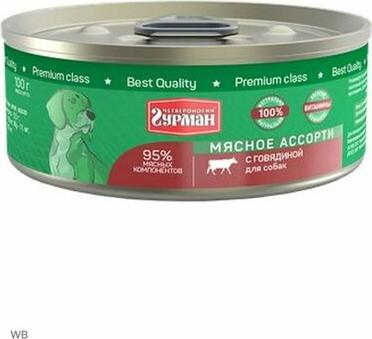 Влажный корм для собак Мясное ассорти с говядиной 0,1 кг – фото 9