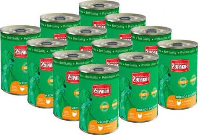 Влажный корм для собак Мясное ассорти с индейкой 0,34 кг – фото 15