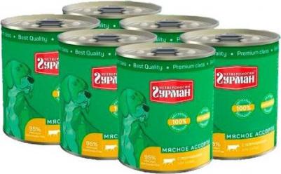 Влажный корм для собак Мясное ассорти с потрошками 0,1 кг – фото 1