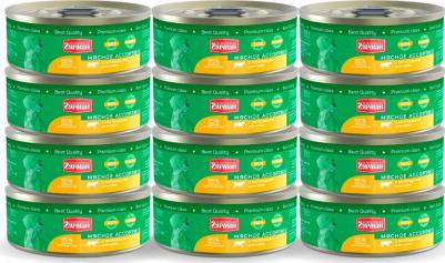 Влажный корм для собак Мясное ассорти с потрошками 0,1 кг – фото 2