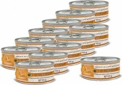 Консервы Classic для собак мясное ассорти с индейкой 100 г 130.4.022 – фото 1