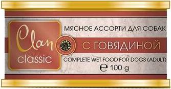 Консервы для собак Classic Мясное ассорти, говядина, 340г – фото 2