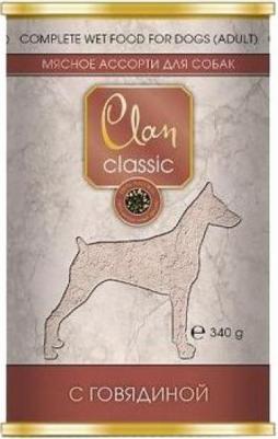Консервы для собак Classic Мясное ассорти, говядина, 340г – фото 4