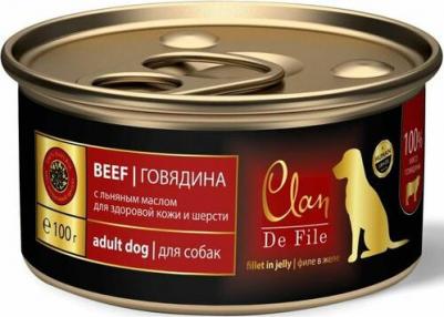 Корм для собак De File Говядина 340г (упаковка 6 шт.)