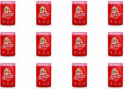 корм полнорационный для взрослых собак, кусочки с телятиной в подливе, в паучи - 75 г – фото 2