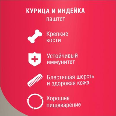Консервы для собак Adult Курица и Индейка, 850гр – фото 6