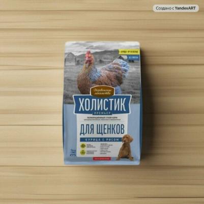 Холистик Премьер сухой корм для щенков с курицей и рисом - 3 кг
