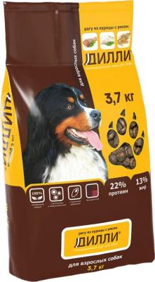 Сухой корм для собак для взрослых полнорационный рагу из курицы с рисом 3,7 кг