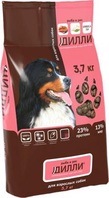 Сухой корм для собак для взрослых полнорационный с рыбой и рисом 3,7 кг