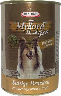 My Lord Classic влажный корм для собак, с индейкой и уткой, в консервах - 970 г супер премиум для взрослых с индейкой для всех пород консервы Россия