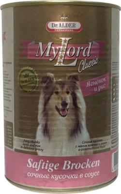 My Lord Sensitive влажный корм для собак, с ягненком и рисом, в консервах - 970 г супер премиум для взрослых с ягненком для всех пород консервы