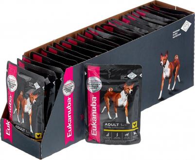 ADULT ALL BREED CHICKEN 100 гр пауч влажный корм для взрослых собак всех пород, курица в соусе 1x24 – фото 4