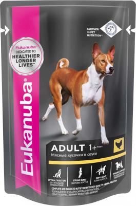 ADULT ALL BREED CHICKEN 100 гр пауч влажный корм для взрослых собак всех пород, курица в соусе 1x24 – фото 6