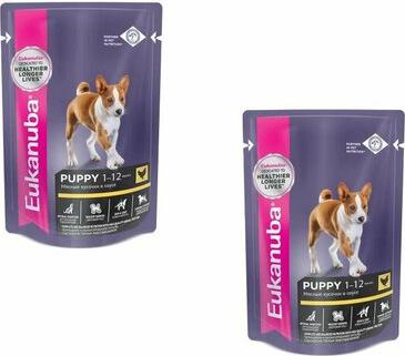 Паучи Puppy with Chicken с курицей мясные кусочки в соусе для щенков 85г – фото 7