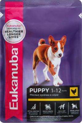 Паучи Puppy with Chicken с курицей мясные кусочки в соусе для щенков 85г – фото 8