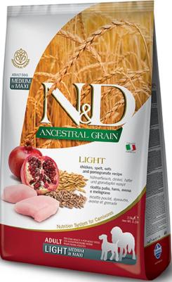 Ancestral Grain Light корм для взрослых собак средних и крупных пород, курица и гранат 8010276030511 – фото 3