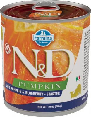 Консервы N&D Adult Dog Pumpkin, Lamb & Blueberry беззерновой с ягненком и тыквой и черникой для взрослых собак 285г – фото 1