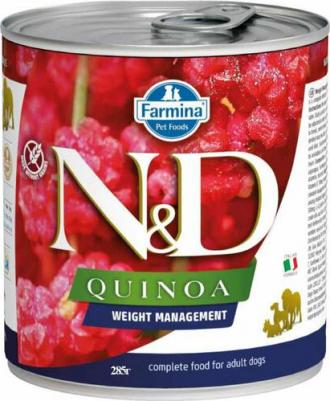 Консервы N&D Adult Dog Quinoa Weight Management для контроля веса взрослых собак 285г