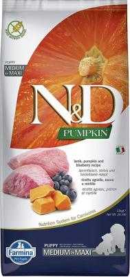 Сухой корм для щенков N&D Grain-Free Canine Pumpkin Lamb & Blueberry Puppy Medium & Maxi 12 кг
