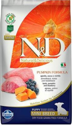 Сухой корм для щенков N&D Grain-Free Canine Pumpkin Lamb & Blueberry Puppy Mini 0,8 кг – фото 5