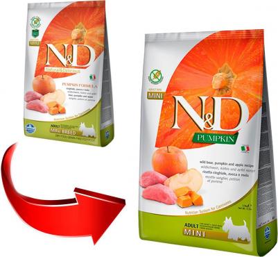 Сухой корм для собак N&D Grain-Free Canine Pumpkin Boar & Apple Adult Mini 2,5 кг – фото 6