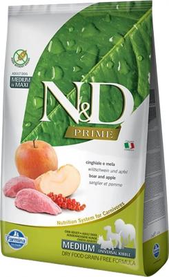 Сухой корм для собак N&D Medium, для средних пород, кабан и яблоко, 12кг – фото 1