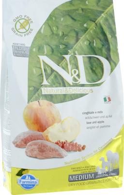 Сухой корм для собак N&D Prime Adult Medium & Maxi беззерновой с кабаном и яблоком 2,5 кг
