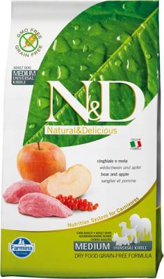 Сухой корм для собак N&D Prime Adult Medium & Maxi беззерновой с кабаном и яблоком 2,5 кг – фото 2