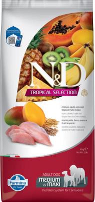 Сухой корм для собак Tropical Selection, курица, 10 кг
