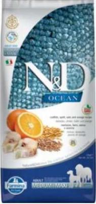 Сухой корм N&D Adult Dog Meduim & Maxi Ocean Codfish&Orange с треской, спельтой, овсом и апельсином для собак средних и крупных пород 2,5кг – фото 2