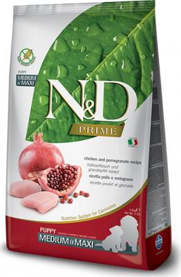 Сухой корм N&D Adult Dog Mini GF Chicken & Pomegranate беззерновой с курицей и гранатом для собак мелких пород 12кг