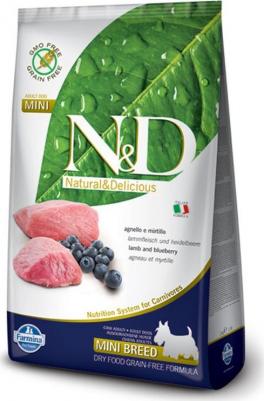 Сухой корм N&D Adult Dog Mini GF Lamb & Blueberry беззерновой с ягненком и черникой для собак мелких пород 7кг – фото 7