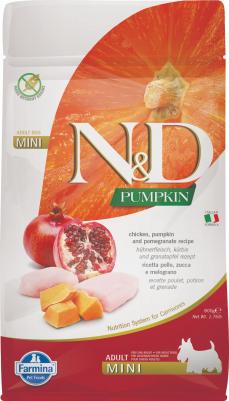 Сухой корм N&D Adult Dog Mini GF Pumpkin Chicken & Pomegranate беззерновой с курицей гранатом и тыквой для собак мелких пород 2,5кг – фото 12