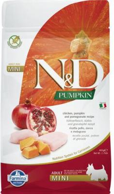 Сухой корм N&D Adult Dog Mini GF Pumpkin Chicken & Pomegranate беззерновой с курицей гранатом и тыквой для собак мелких пород 7кг – фото 10