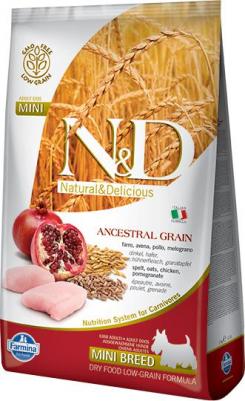 Сухой корм N&D Adult Dog Mini LG Chicken & Pomegranate низкозерновой с курицей и гранатом для собак мелких пород 2,5кг – фото 5