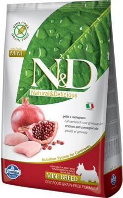 Сухой корм N&D Adult Dog Mini LG Chicken & Pomegranate низкозерновой с курицей и гранатом для собак мелких пород 2,5кг – фото 7