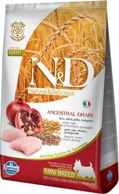 Сухой корм N&D Adult Dog Mini LG Chicken & Pomegranate низкозерновой с курицей и гранатом для собак мелких пород 2,5кг – фото 9