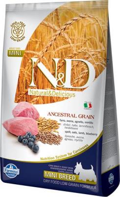 Сухой корм N&D Adult Dog Mini LG Lamb & Blueberry низкозерновой с ягненком и черникой для собак мелких пород 800г – фото 6
