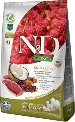 Сухой корм N&D Dog GF Quinoa Skin & Coat Duck Coconut & Turmeric беззерновой с уткой киноа кокосом и куркумой для собак 2,5кг – фото 7
