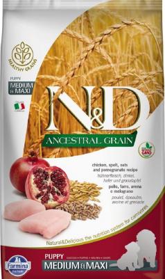 Сухой корм N&D Puppy Medium & Maxi LG Chicken & Pomegranate низкозерновой с курицей и гранатом для щенков средних и крупных пород 2,5кг – фото 3
