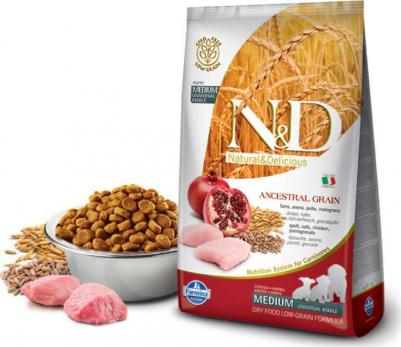 Сухой корм N&D Puppy Medium & Maxi LG Chicken & Pomegranate низкозерновой с курицей и гранатом для щенков средних и крупных пород 2,5кг – фото 6