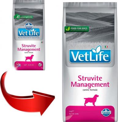Сухой корм Vet Life Struvite Management Canine диета при МКБ струвитного типа для собак 2кг – фото 2