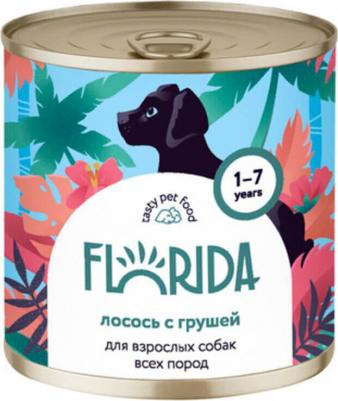 Консервы для собак, лосось с грушей, 240 г