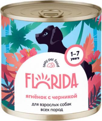 Консервированный корм для собак, ягненок с черникой, 400 г