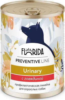 Preventive Line Urinary полнорационный влажный корм для собак, профилактика образования мочевых камней, с говядиной, кусочки в желе, в консервах – фото 2